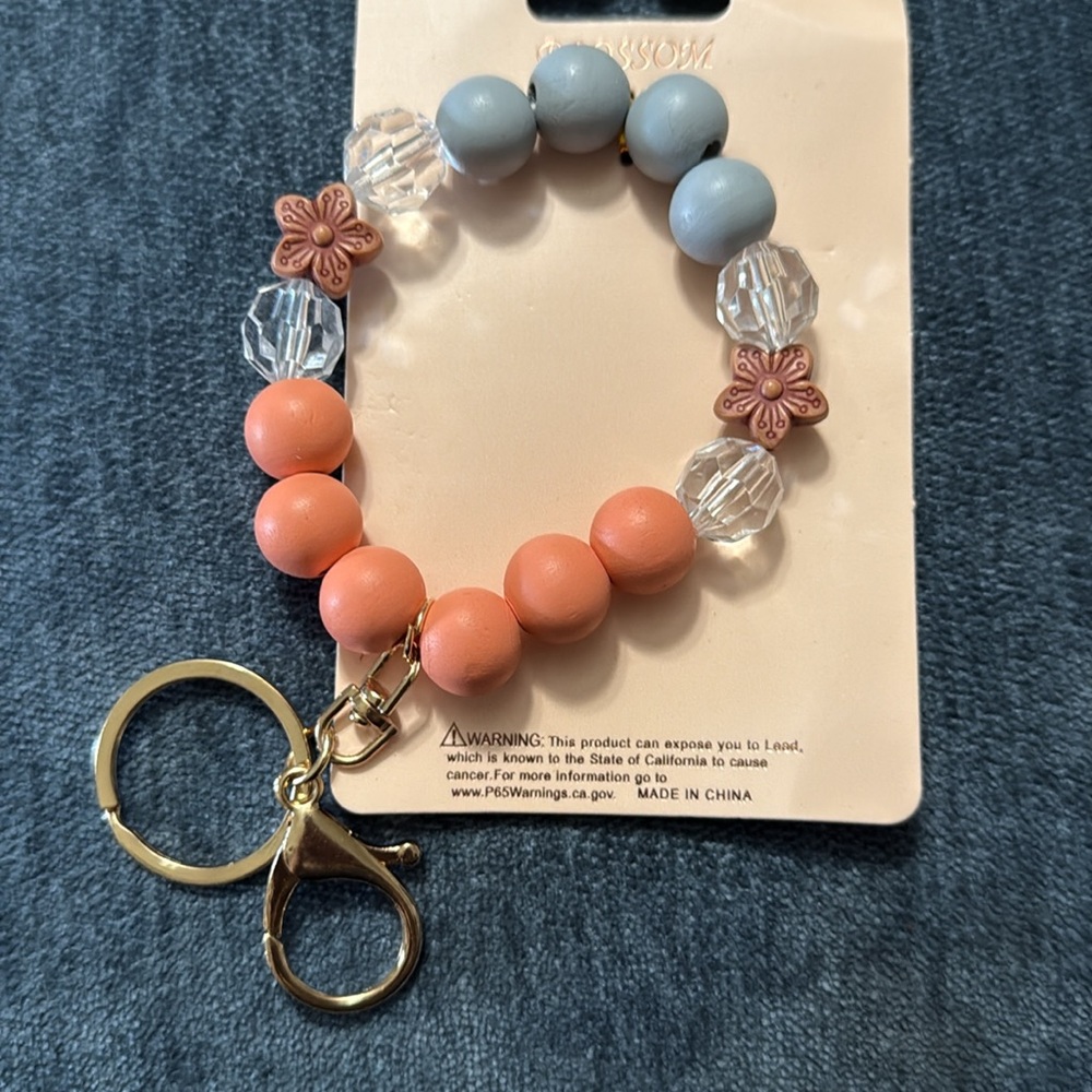 Blossom Beaded Keychain Bracelet